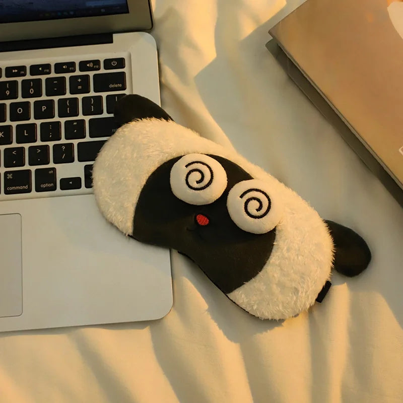 Panda Sleep Mask Set of 4 - Soft Plush 3D Light-Blocking Eye Covers - 2