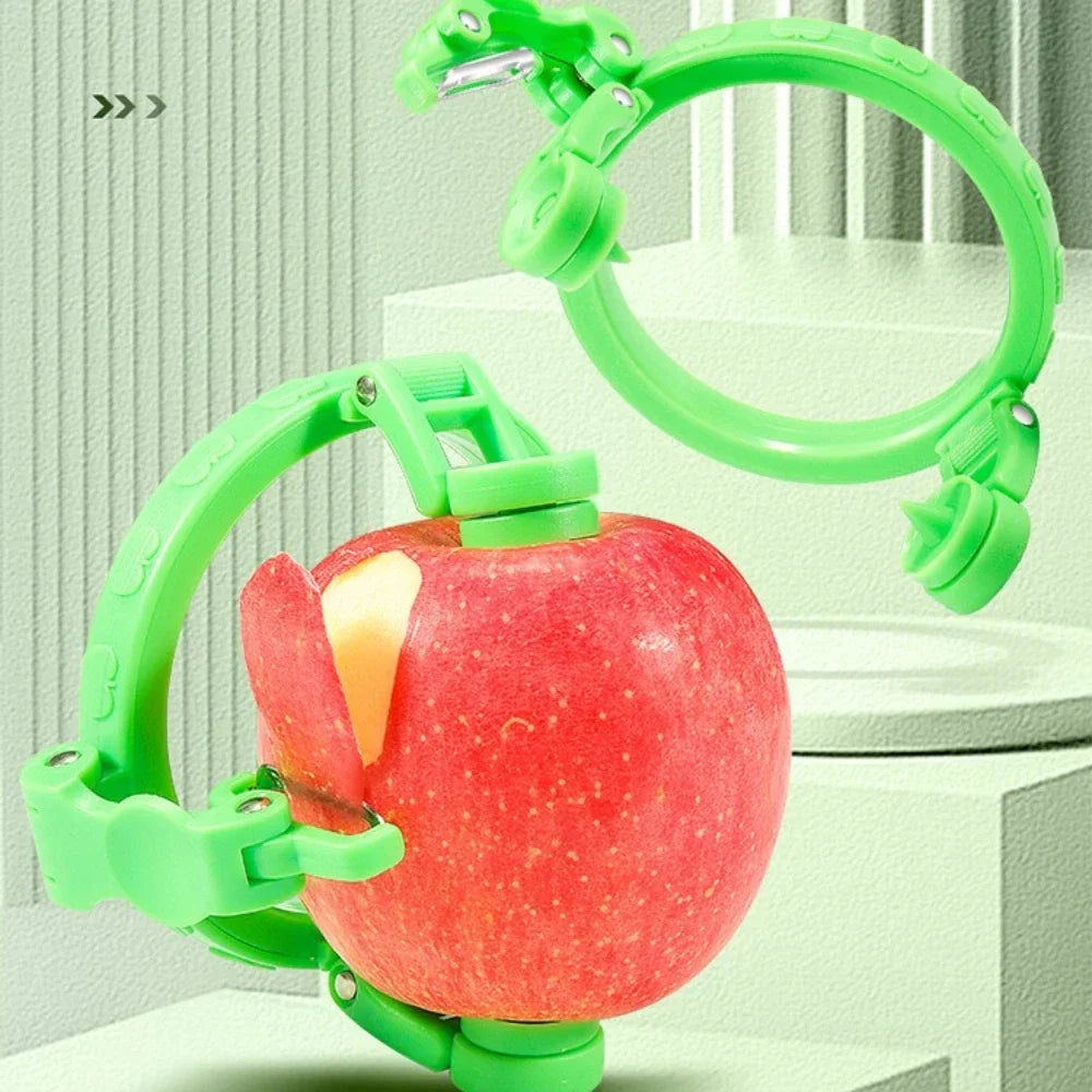 Handheld Rotary Apple Peeler and Spiral Slicer - Stainless Blade Fruit Corer Kitchen Gadget