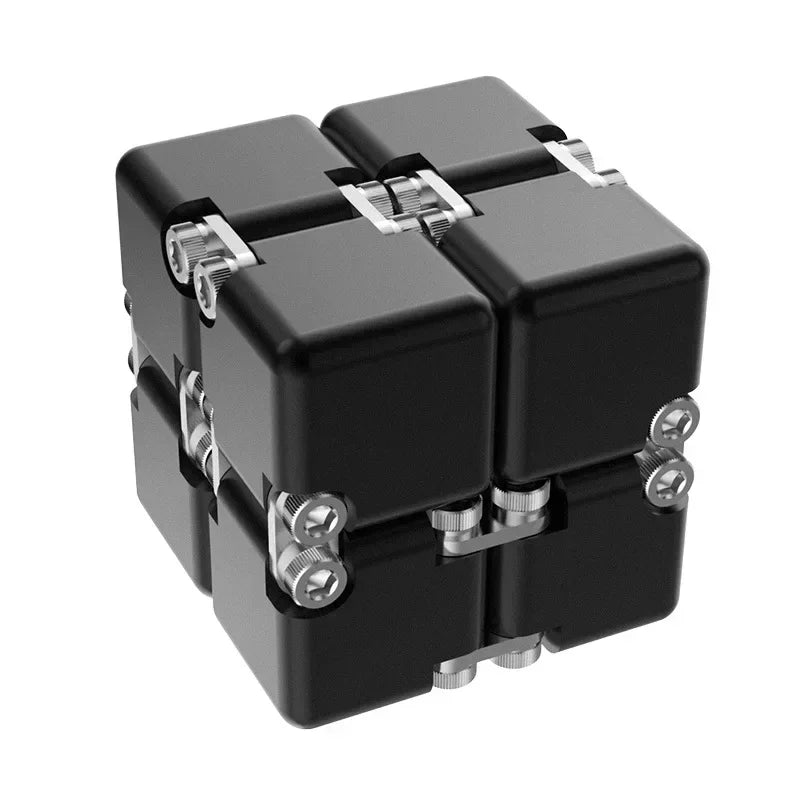Metal Infinity Cube Fidget Toy - Black