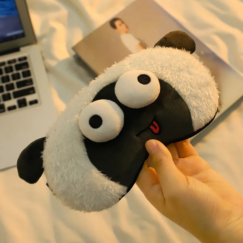 Panda Sleep Mask Set of 4 - Soft Plush 3D Light-Blocking Eye Covers - 1
