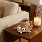 Crochet Animal Coaster Set of 4 - Handmade Squirrel, Frog an - 2