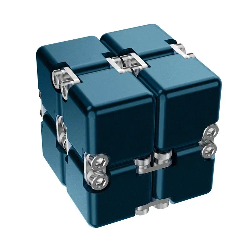 Metal Infinity Cube Fidget Toy - Blue