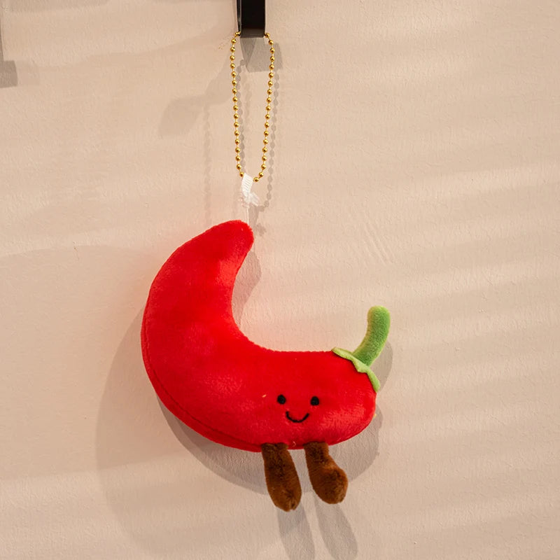 Vegetable Plush Keychain Set of 3 - Soft Stuffed Bag Charms - view 4