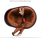 Retro Scoop Half Helmet - Flat Brim Open Face Motorcycle Helmet - view 4