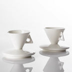 Bone China Espresso Cup and Saucer Set with Spoon - 50ml Conical Porce - 5