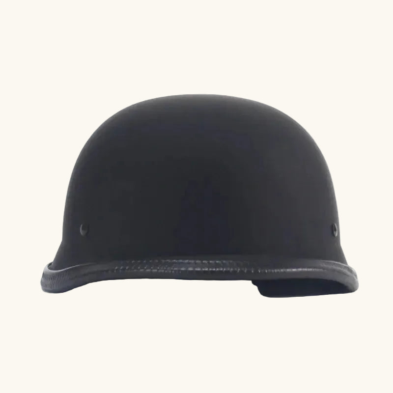 German-Style Open-Face Motorcycle Half Helmet - Retro Cruiser Shell - 4