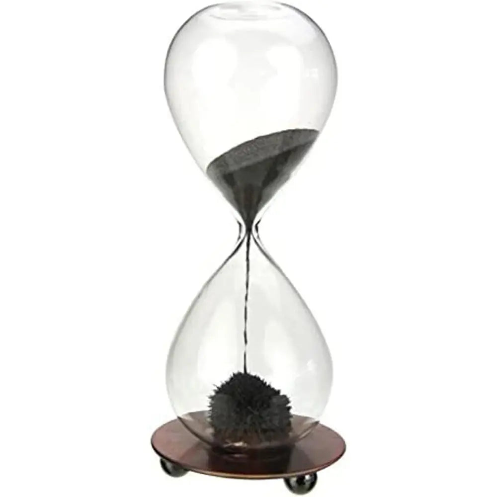 Magnetic Sand Hourglass Sculpture - Copper Base finish, full product