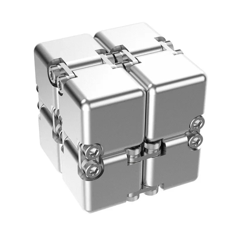 Metal Infinity Cube Fidget Toy - Silver