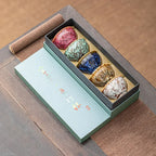 Ceramic Teacup Set of 5 - Handmade Kiln-Change Glaze Kung Fu Tea Cups, Gift Boxed - gallery 4