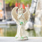 Solar Garden Angel Statue - Resin Outdoor Figurine with LED Light for Yard, Patio & Flower Bed Decor, 29cm
