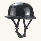 German-Style Open-Face Motorcycle Half Helmet - Retro Cruiser Shell - 1