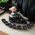 Semi-Automatic Bull Teapot Tea Set - Magnetic Rotating Kung 