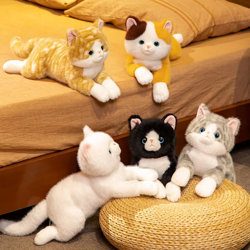 Realistic Lying Cat Plush 50cm - Lifelike Stuffed Kitten Pillow - 4