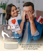 LED Night Light for Dad - Engraved Acrylic Keepsake Lamp, 8 Designs - view 4