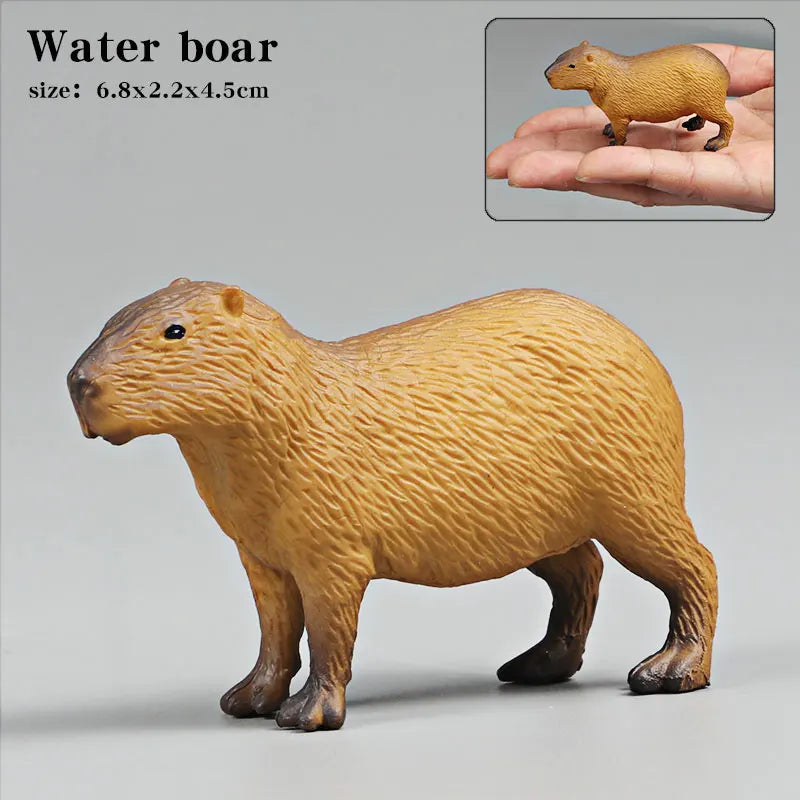 Capybara Figurine Set of 5 - Hand-Painted Miniature Animal Desk Ornaments - image 6