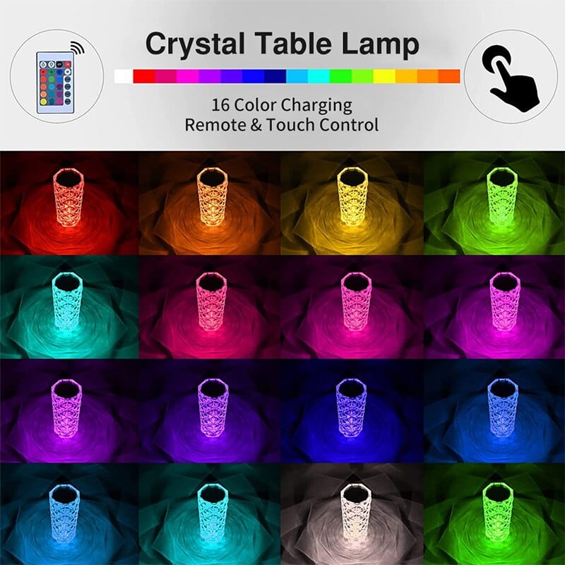 Acrylic Crystal Diamond LED Crystal Table Lamp - GiftMira