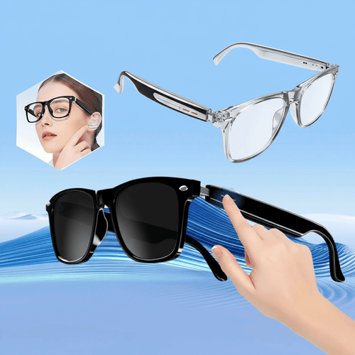 AI Smart Glasses Camera Open-Ear Speaker Voice Assistant UV Sport - GiftMira