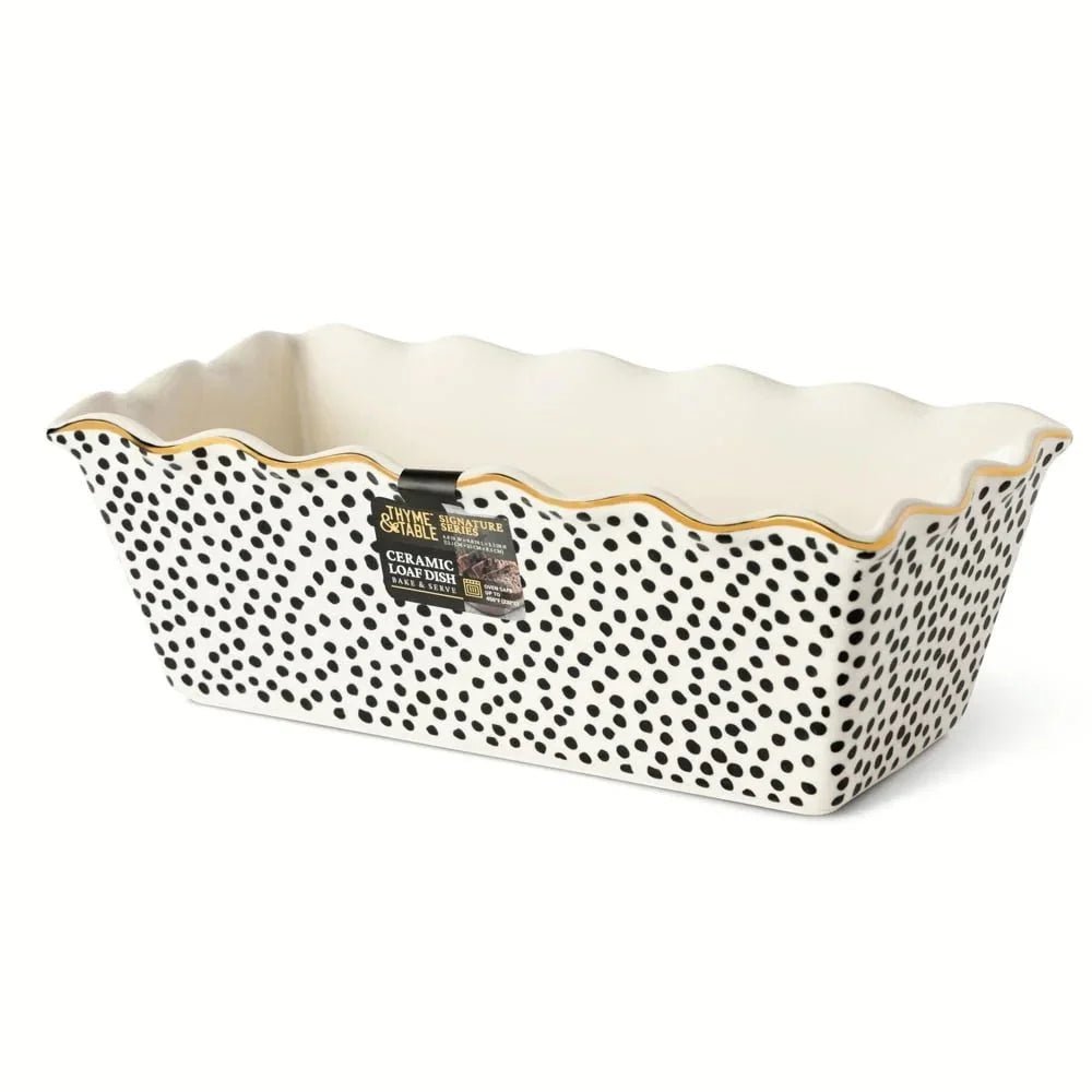 ArtisanBake 9 - Inch Nonstick Ceramic Loaf Pan | Professional Dot Pattern Bakeware - GiftMira