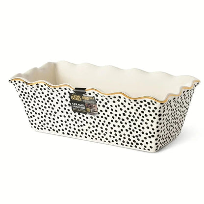 ArtisanBake 9 - Inch Nonstick Ceramic Loaf Pan | Professional Dot Pattern Bakeware - GiftMira