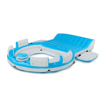 AzureOasis: 6 - Person Floating Party Island - The Ultimate 2026 Water Retreat - GiftMira