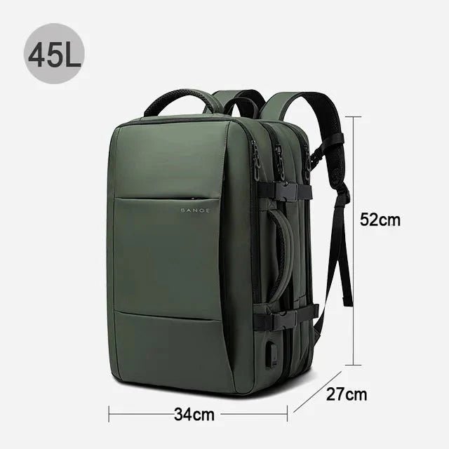BANGE Travel Backpack Men Business Expandable USB Large Capacity Laptop Waterproof Fashion Backpack - GiftMira
