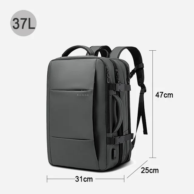 BANGE Travel Backpack Men Business Expandable USB Large Capacity Laptop Waterproof Fashion Backpack - GiftMira
