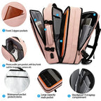 BANGE Travel Backpack Men Business Expandable USB Large Capacity Laptop Waterproof Fashion Backpack - GiftMira