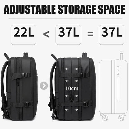 BANGE Travel Backpack Men Business Expandable USB Large Capacity Laptop Waterproof Fashion Backpack - GiftMira