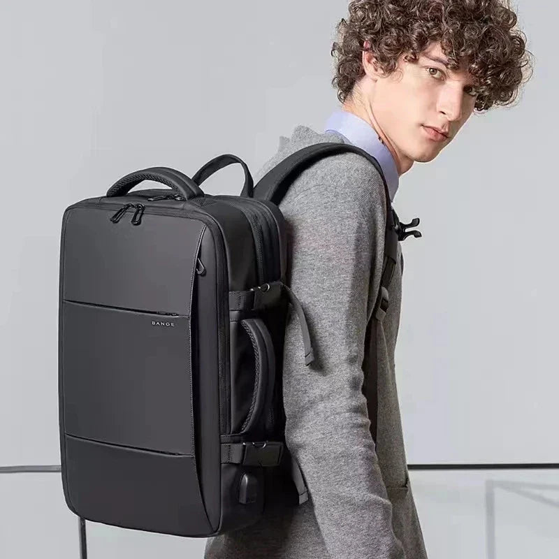 BANGE Travel Backpack Men Business Expandable USB Large Capacity Laptop Waterproof Fashion Backpack - GiftMira