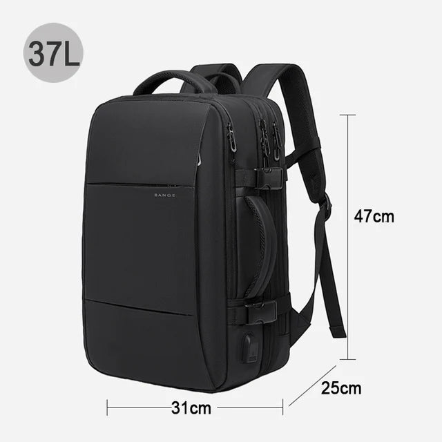 BANGE Travel Backpack Men Business Expandable USB Large Capacity Laptop Waterproof Fashion Backpack - GiftMira