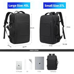 BANGE Travel Backpack Men Business Expandable USB Large Capacity Laptop Waterproof Fashion Backpack - GiftMira