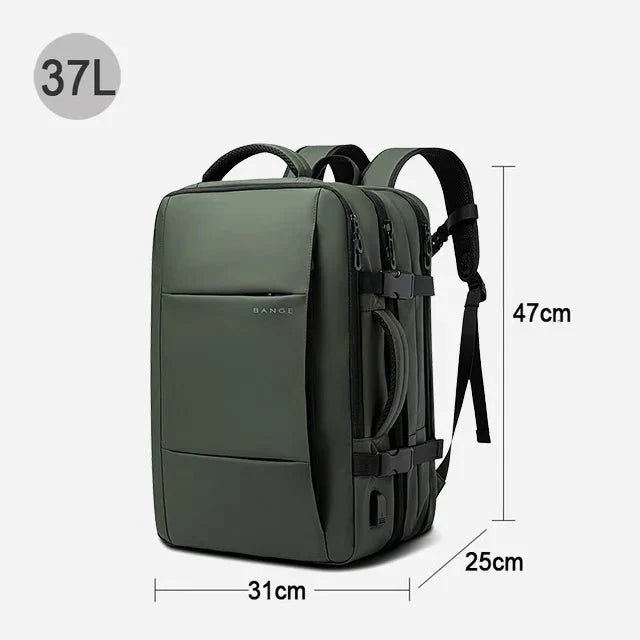 BANGE Travel Backpack Men Business Expandable USB Large Capacity Laptop Waterproof Fashion Backpack - GiftMira