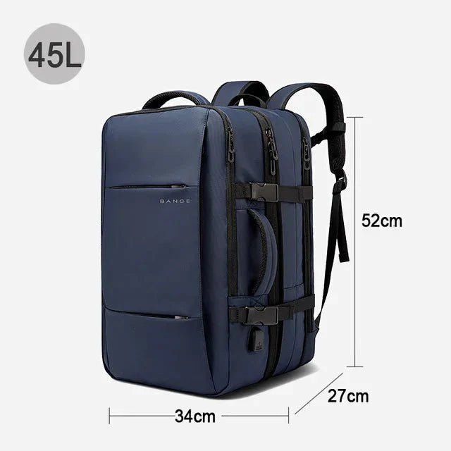 BANGE Travel Backpack Men Business Expandable USB Large Capacity Laptop Waterproof Fashion Backpack - GiftMira