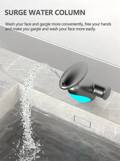 Basin Faucets: Gray Bathroom LED Sink Faucet with Pull - Out Spray - GiftMira