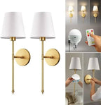 Battery Operated Wall Sconces – Wireless LED Wall Lights, No Wiring Required, Indoor Decorative Lamp Set - GiftMira