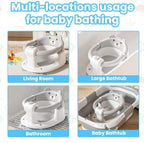 Bear Baby Bath Seat – Non - Slip Safety Bath Chair for Infants 6+ Months, Soft Support, Bathtub Seat - GiftMira