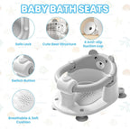 Bear Baby Bath Seat – Non - Slip Safety Bath Chair for Infants 6+ Months, Soft Support, Bathtub Seat - GiftMira