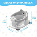 Bear Baby Bath Seat – Non - Slip Safety Bath Chair for Infants 6+ Months, Soft Support, Bathtub Seat - GiftMira