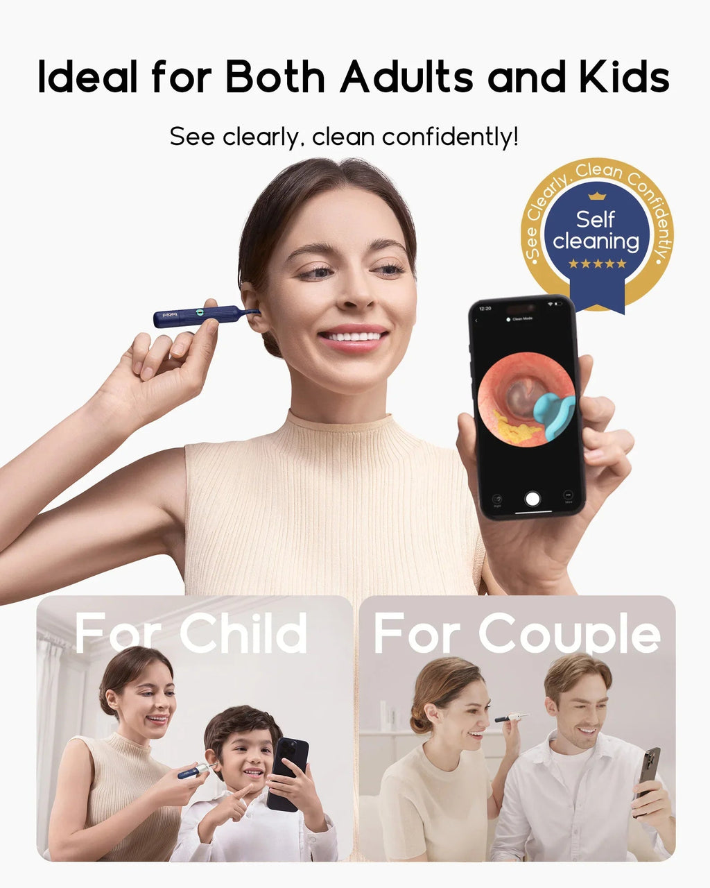 Bebird EarSight Plus I35R – All - in - 1 HD Visual Ear Camera & Cleaning Tool - GiftMira