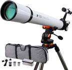 Beginner Refractor Telescope 70mm Aperture 700mm, Astronomy Telescope Adults Kids with Phone Adapter Tripod - GiftMira