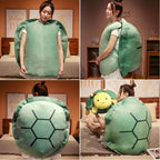Big Turtle Shell Plush Pillow – Giant Wearable Tortoise Shell Stuffed Cushion Adults Kids - GiftMira