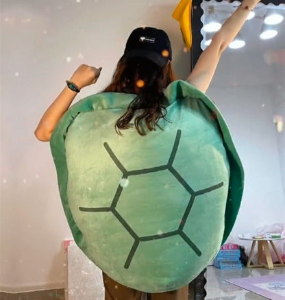 Big Turtle Shell Plush Pillow – Giant Wearable Tortoise Shell Stuffed Cushion Adults Kids - GiftMira
