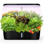 12-pod indoor hydroponic herb garden, black