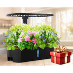 12-pod indoor hydroponic herb garden, black