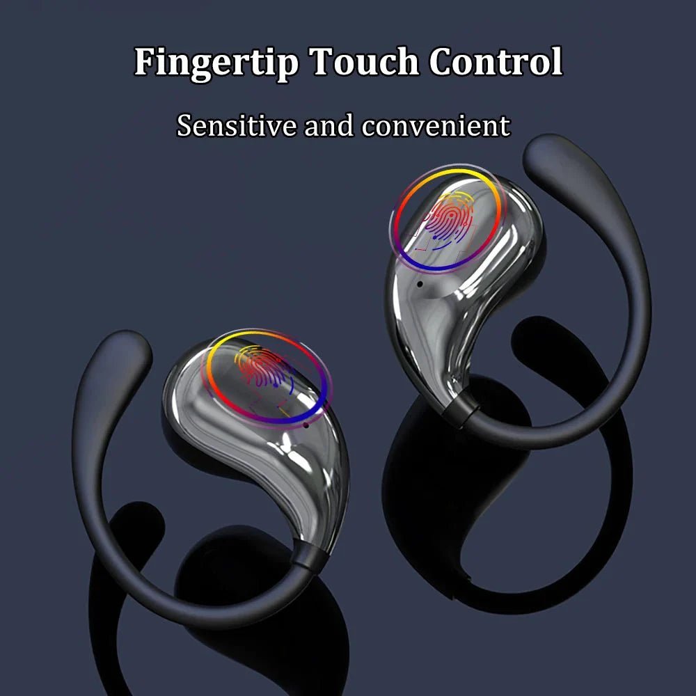 Bluetooth 5.4 Ear Hook TWS Wireless Earbuds HiFi Stereo Waterproof Headphones LED Display - GiftMira
