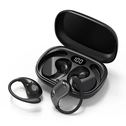 Bluetooth 5.4 Ear Hook TWS Wireless Earbuds HiFi Stereo Waterproof Headphones LED Display - GiftMira