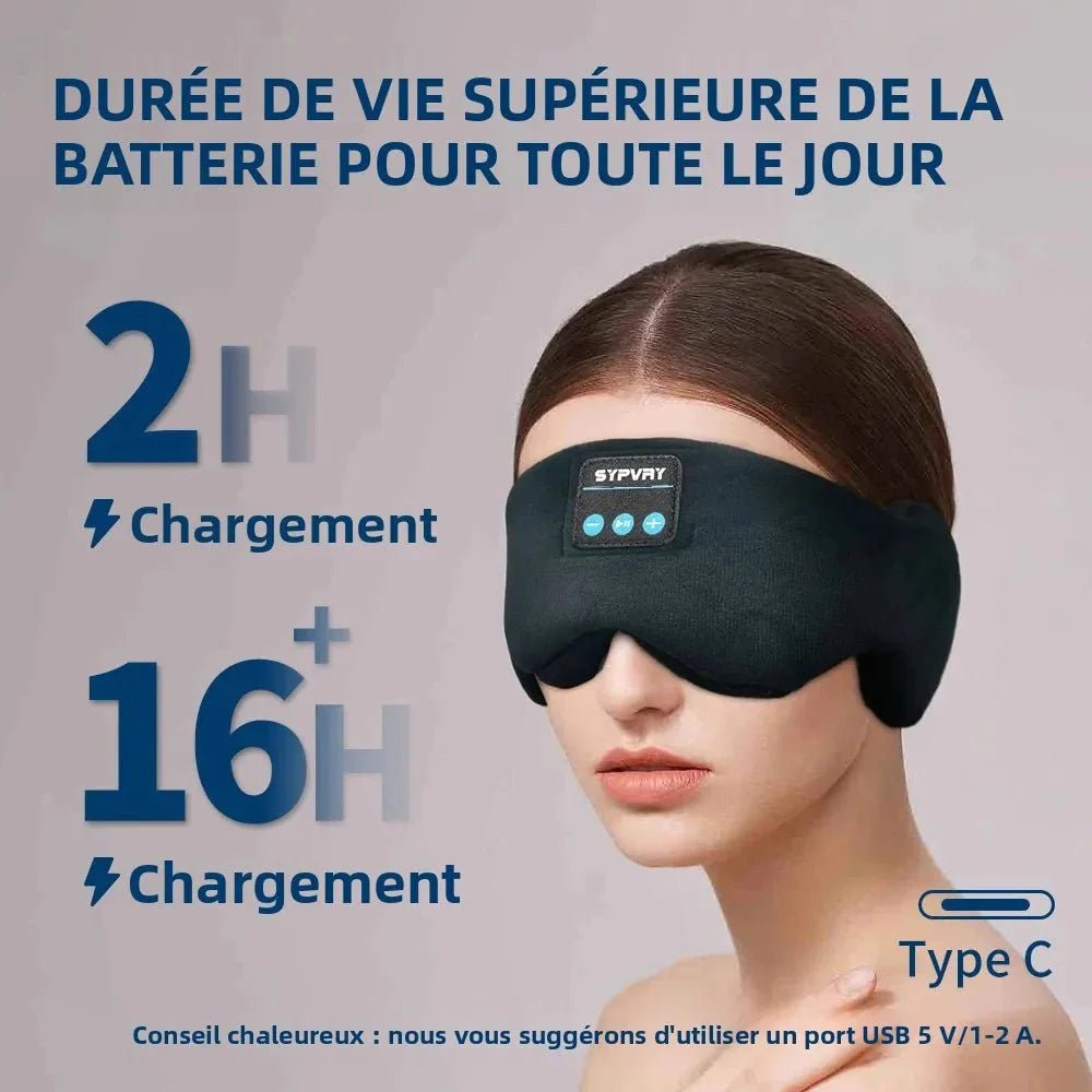 Bluetooth Sleep Eye Mask with Built - in Headphones, Comfortable Wireless Sleep Mask for Side Sleepers, Meditation & Travel Gift - GiftMira