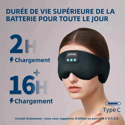 Bluetooth Sleep Eye Mask with Built - in Headphones, Comfortable Wireless Sleep Mask for Side Sleepers, Meditation & Travel Gift - GiftMira