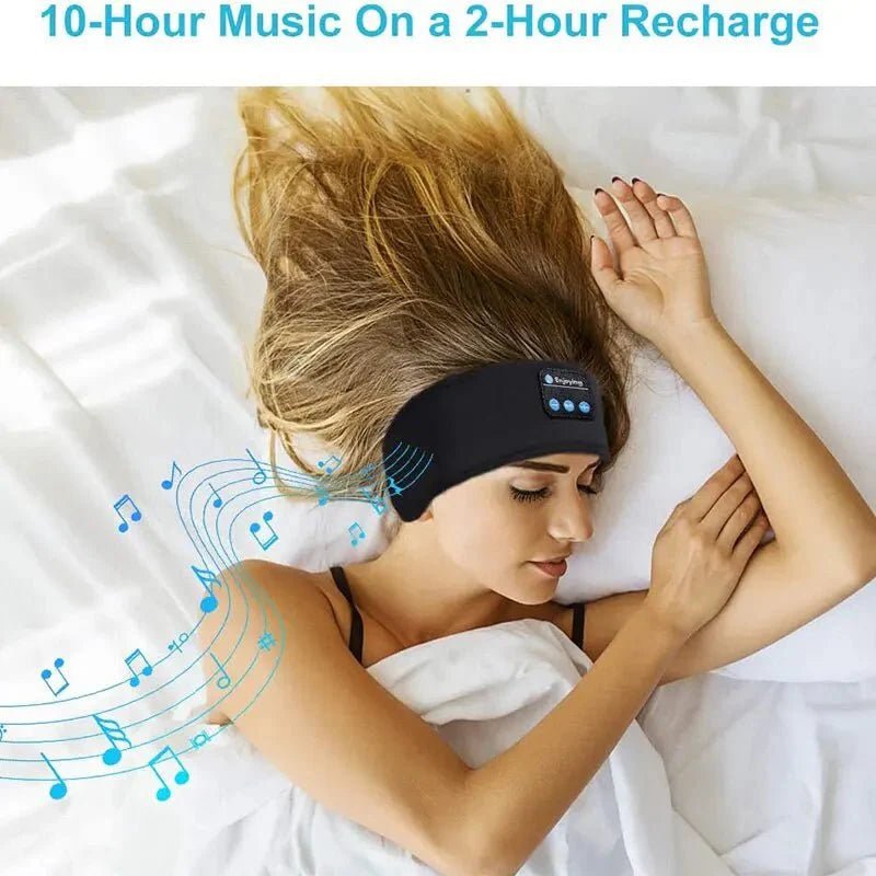 Bluetooth Sleep Headband Wireless Sports Earphones Eye Mask with Built - in Speakers, Travel & Workout Gift - GiftMira