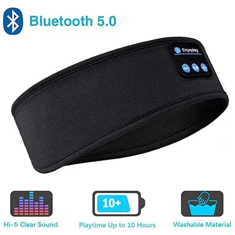 Bluetooth Sleep Headband Wireless Sports Earphones Eye Mask with Built - in Speakers, Travel & Workout Gift - GiftMira